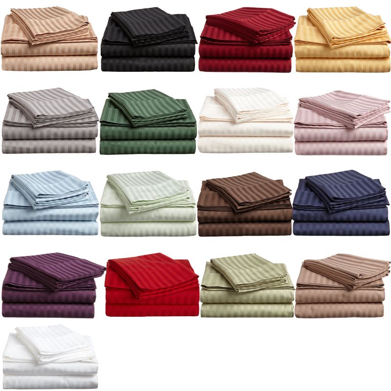 ملحفه راه راه هتلی رنگی    